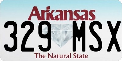 AR license plate 329MSX