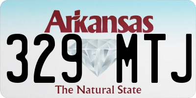 AR license plate 329MTJ