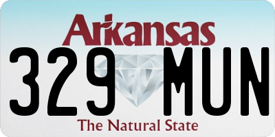 AR license plate 329MUN