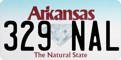 AR license plate 329NAL