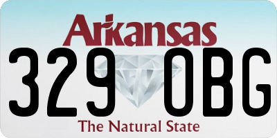 AR license plate 329OBG