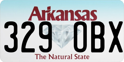 AR license plate 329OBX