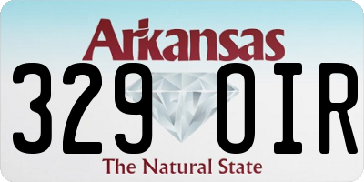 AR license plate 329OIR