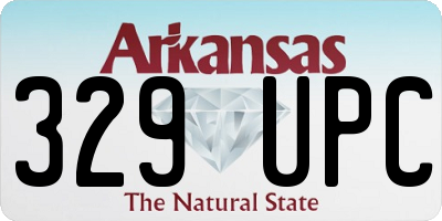 AR license plate 329UPC