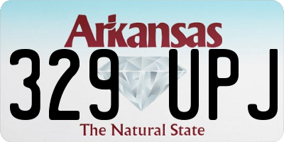 AR license plate 329UPJ
