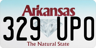 AR license plate 329UPO