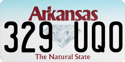AR license plate 329UQO