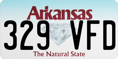 AR license plate 329VFD