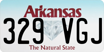 AR license plate 329VGJ