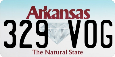 AR license plate 329VOG