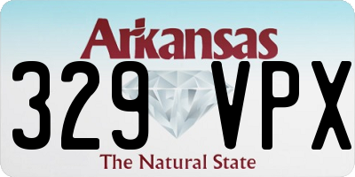 AR license plate 329VPX