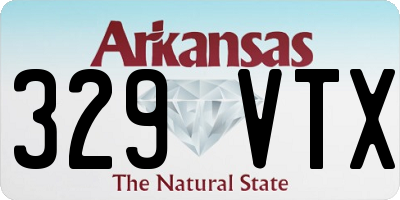 AR license plate 329VTX