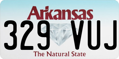 AR license plate 329VUJ