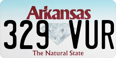 AR license plate 329VUR