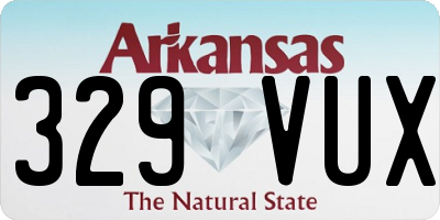 AR license plate 329VUX
