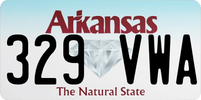 AR license plate 329VWA