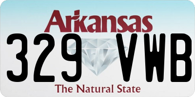 AR license plate 329VWB