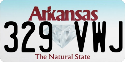 AR license plate 329VWJ