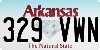 AR license plate 329VWN