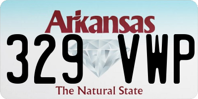 AR license plate 329VWP