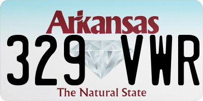 AR license plate 329VWR
