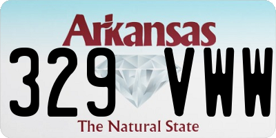 AR license plate 329VWW