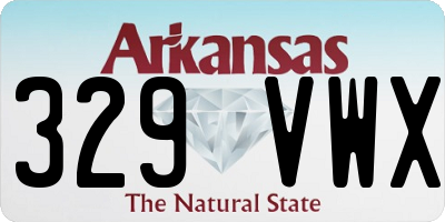 AR license plate 329VWX