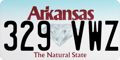 AR license plate 329VWZ