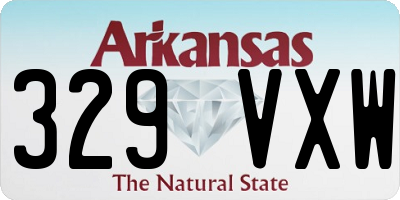 AR license plate 329VXW