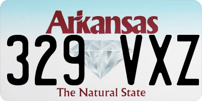 AR license plate 329VXZ