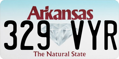 AR license plate 329VYR