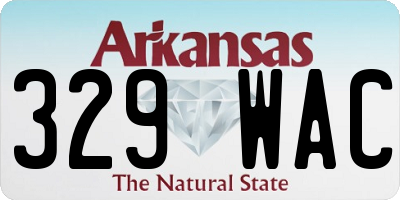 AR license plate 329WAC