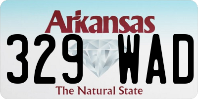 AR license plate 329WAD