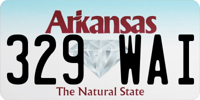 AR license plate 329WAI