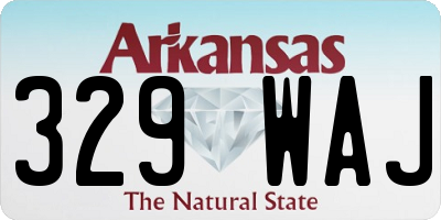 AR license plate 329WAJ