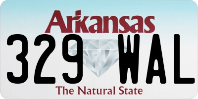 AR license plate 329WAL