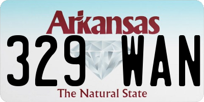 AR license plate 329WAN