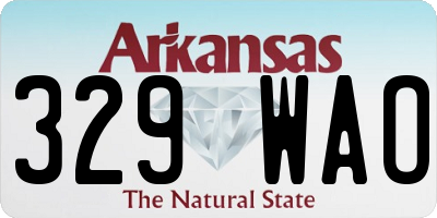 AR license plate 329WAO