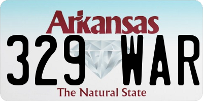 AR license plate 329WAR