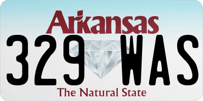 AR license plate 329WAS