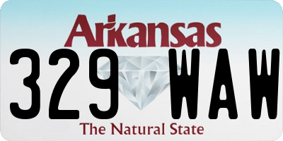 AR license plate 329WAW