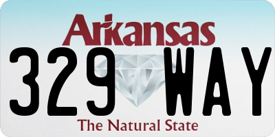 AR license plate 329WAY