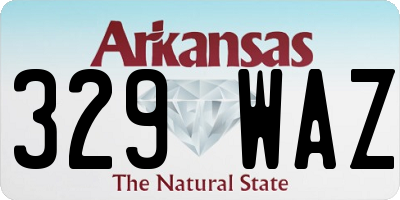 AR license plate 329WAZ