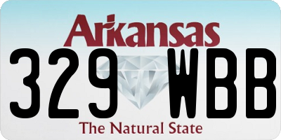 AR license plate 329WBB