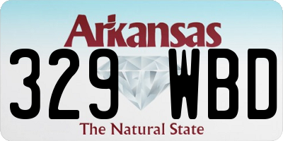 AR license plate 329WBD