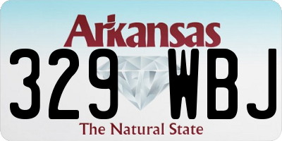 AR license plate 329WBJ