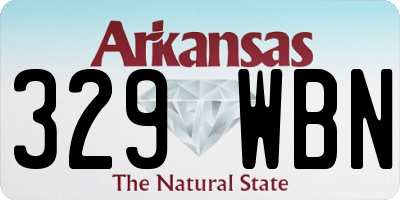 AR license plate 329WBN