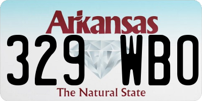 AR license plate 329WBO