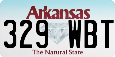 AR license plate 329WBT