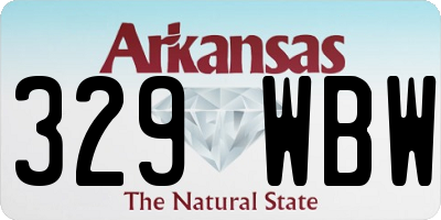 AR license plate 329WBW
